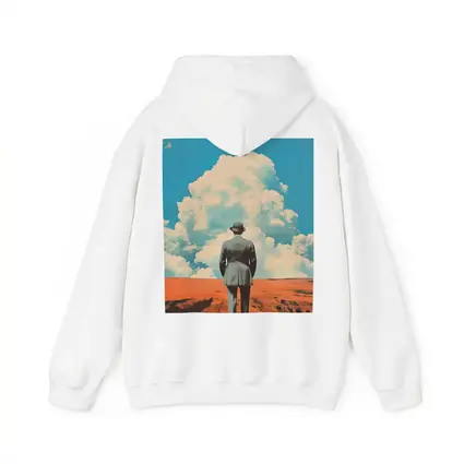 Man in Bowler Hat Desert Sky Collage