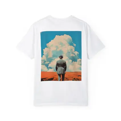 Man in Bowler Hat Desert Sky Collage