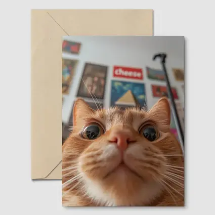 Orange Tabby Cat Close Up Selfie