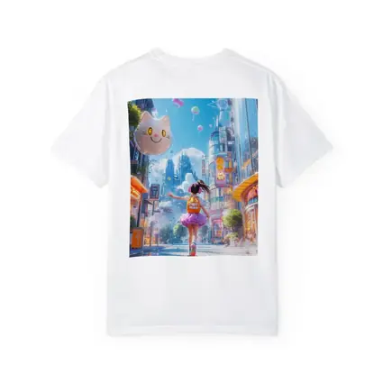 Anime Girl Skateboarding Futuristic Neon City