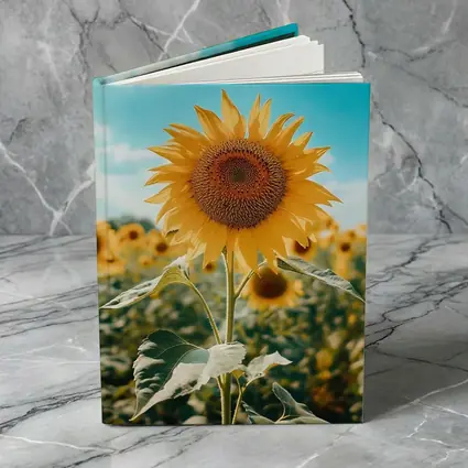 Sunflower Field Blue Sky Summer Day