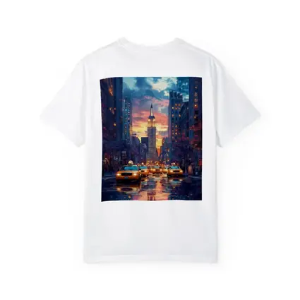 New York City Empire State Building Sunset Street