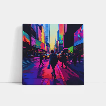 Neon Pop Art New York City Street