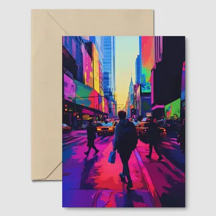 Neon Pop Art New York City Street