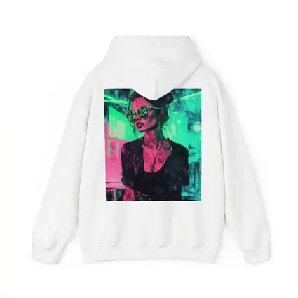 Neon City Night Woman Sunglasses Art