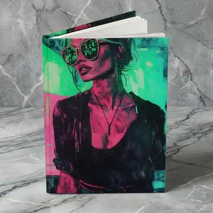 Neon City Night Woman Sunglasses Art