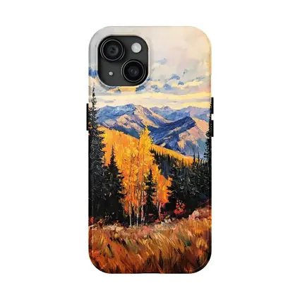 Autumn Mountain Forest Impressionist Oil Painting