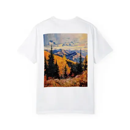 Autumn Mountain Forest Impressionist Oil Painting