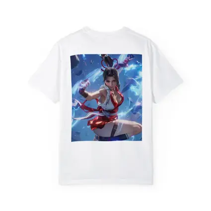 Anime Fighter Girl Blue Energy Battle