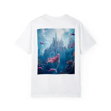 Mermaid Underwater Castle Fantasy Ocean Scene