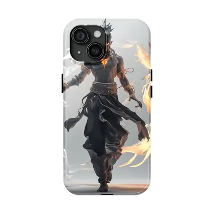 Dark Warrior Fire Dragon Fantasy Art