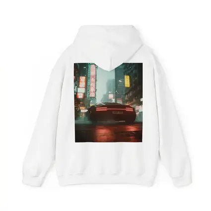 Porsche City Night Neon Rain Street