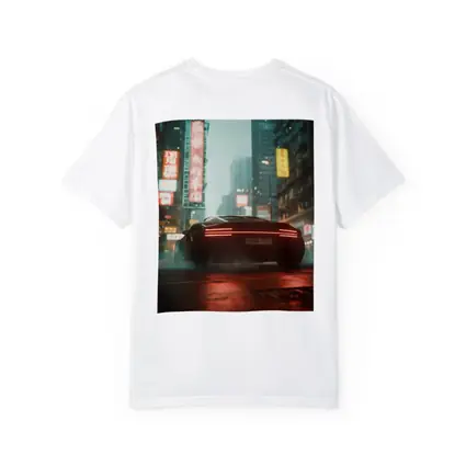 Porsche City Night Neon Rain Street