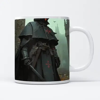 Dark Knight Armor Ruined Gothic Cathedral