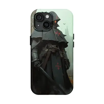 Dark Knight Armor Ruined Gothic Cathedral