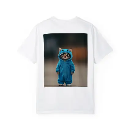 Cat Wearing Blue Monster Onesie Costume