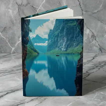 Fjord Cave Archway Blue Mountain Reflection