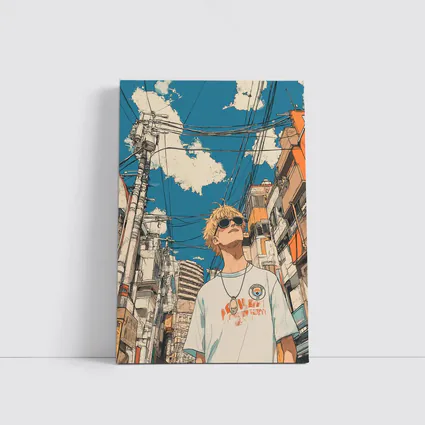 Anime Boy Tokyo Street Manga Art