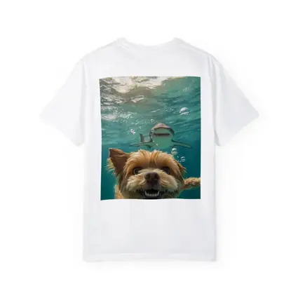 Terrier Dog Selfie Underwater With Shark