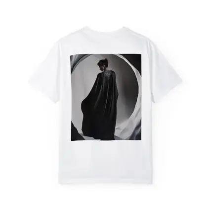 Woman Black Cape Flowing Dramatic Dark Portrait