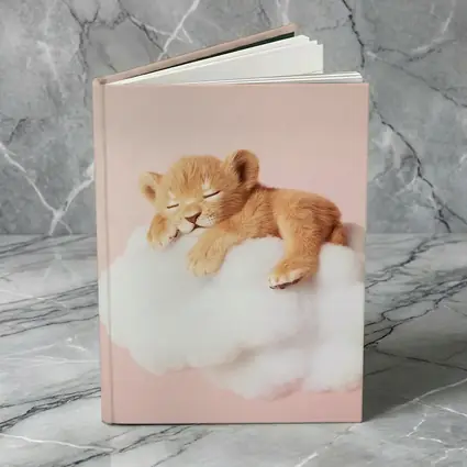 Sleeping Lion Cub On Cloud Pink