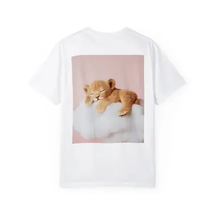 Sleeping Lion Cub On Cloud Pink