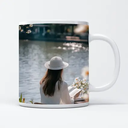 Woman Reading Book by Serene Lake