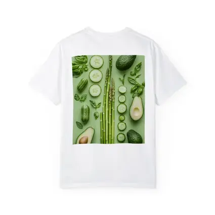 Green Vegetables Avocado Asparagus Cucumber Flat Lay