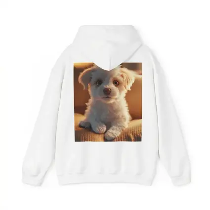 Fluffy White Maltese Puppy On Couch