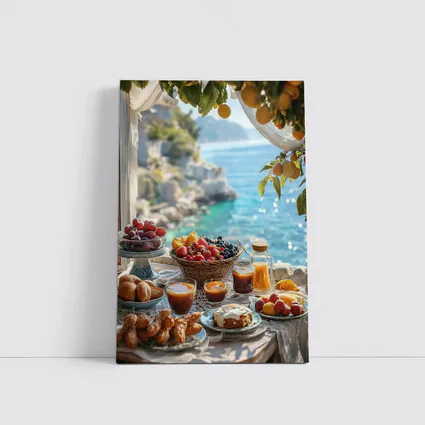 Mediterranean Breakfast Spread By The Sea