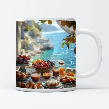 Mediterranean Breakfast Spread By The Sea