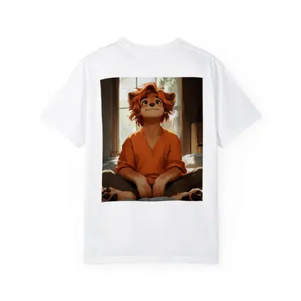 Anime Lion Boy Sitting Cozy Indoor Room