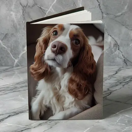 Cavalier King Charles Spaniel On Cozy Sofa