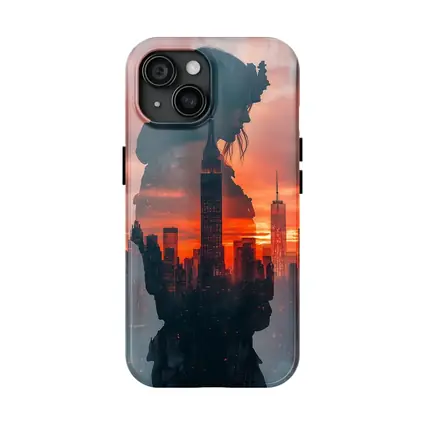Woman Silhouette New York City Sunset