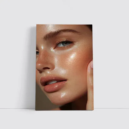 Glowing Skin Close Up Beauty Portrait