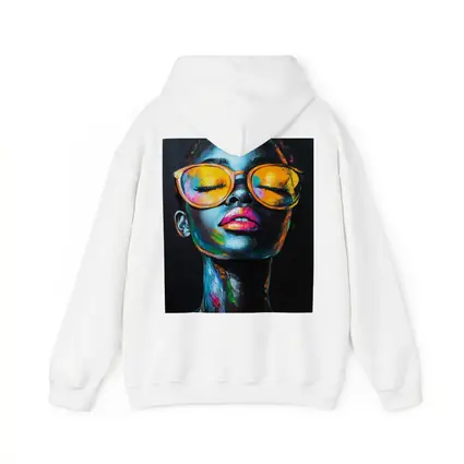 Colorful Woman Portrait With Orange Sunglasses