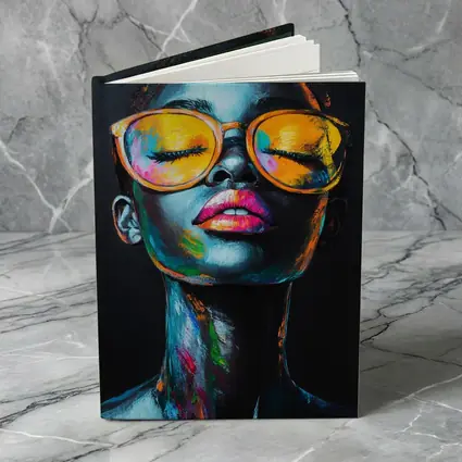 Colorful Woman Portrait With Orange Sunglasses