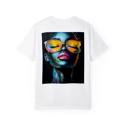 Colorful Woman Portrait With Orange Sunglasses
