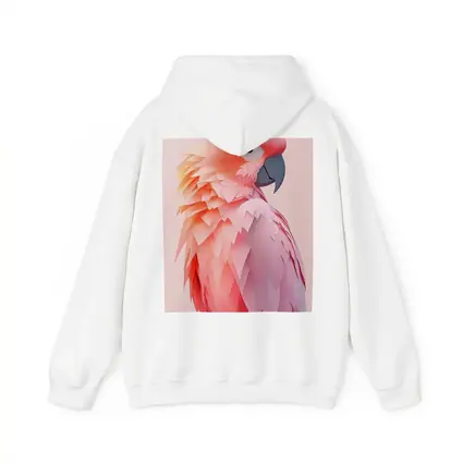 Pink Cockatoo Parrot Paper Art Portrait