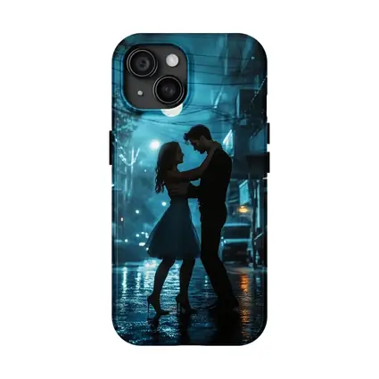 Couple Dancing in Rainy Night Street