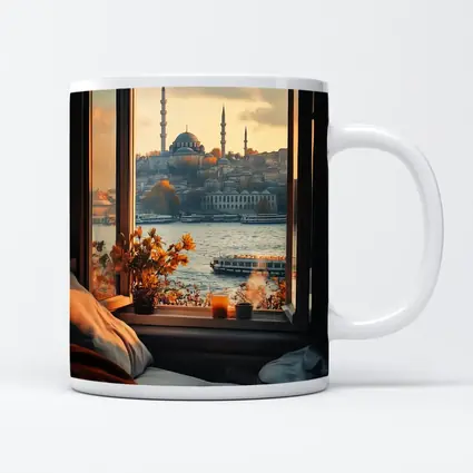 Istanbul Mosque View From Cozy Window