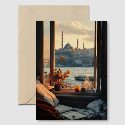 Istanbul Mosque View From Cozy Window