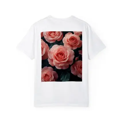 Pink Roses Blooming Against Dark Background