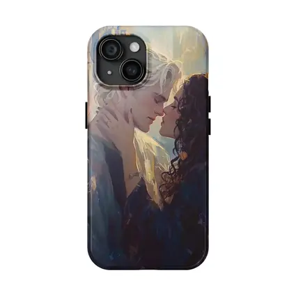 Fantasy Couple Romance Oil Painting Castle Background