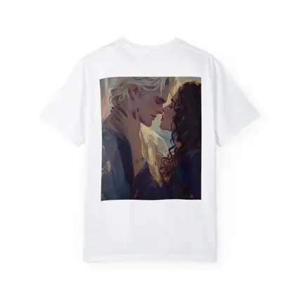 Fantasy Couple Romance Oil Painting Castle Background