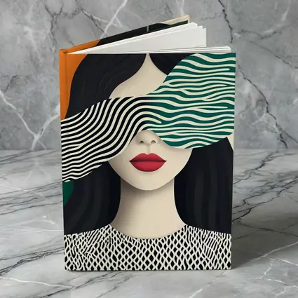 Pop Art Woman Bold Geometric Stripes
