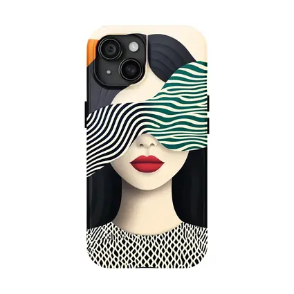 Pop Art Woman Bold Geometric Stripes