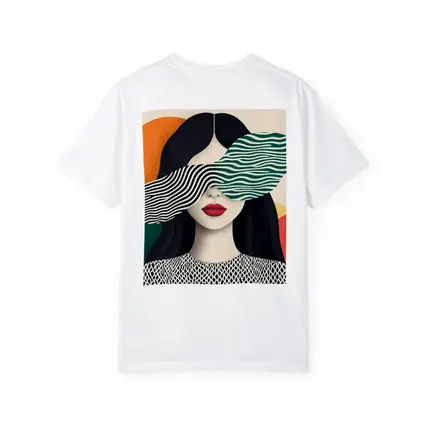 Pop Art Woman Bold Geometric Stripes
