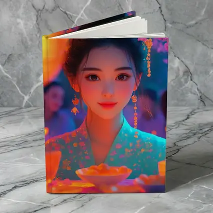 Chinese Girl Lantern Festival Digital Art