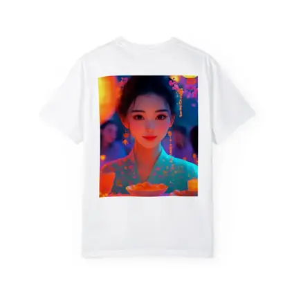 Chinese Girl Lantern Festival Digital Art